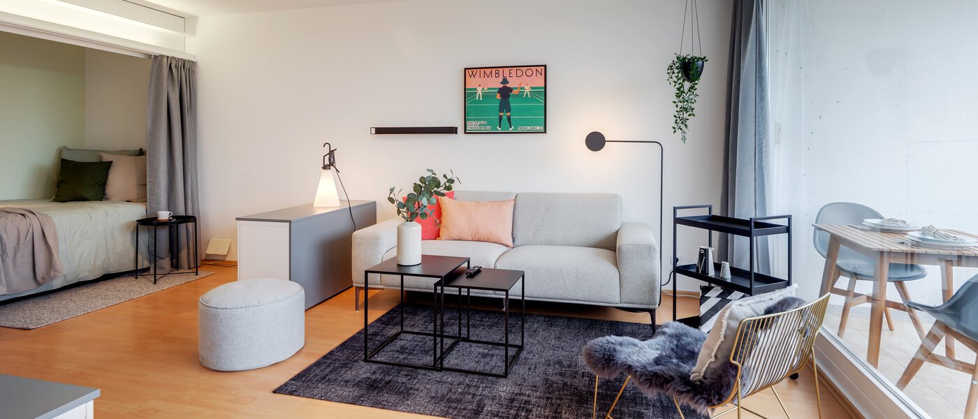 apartamento München Schwabing-Nord (zw. Leopoldstraße & Englischen Garten) 01 zona de día  1739