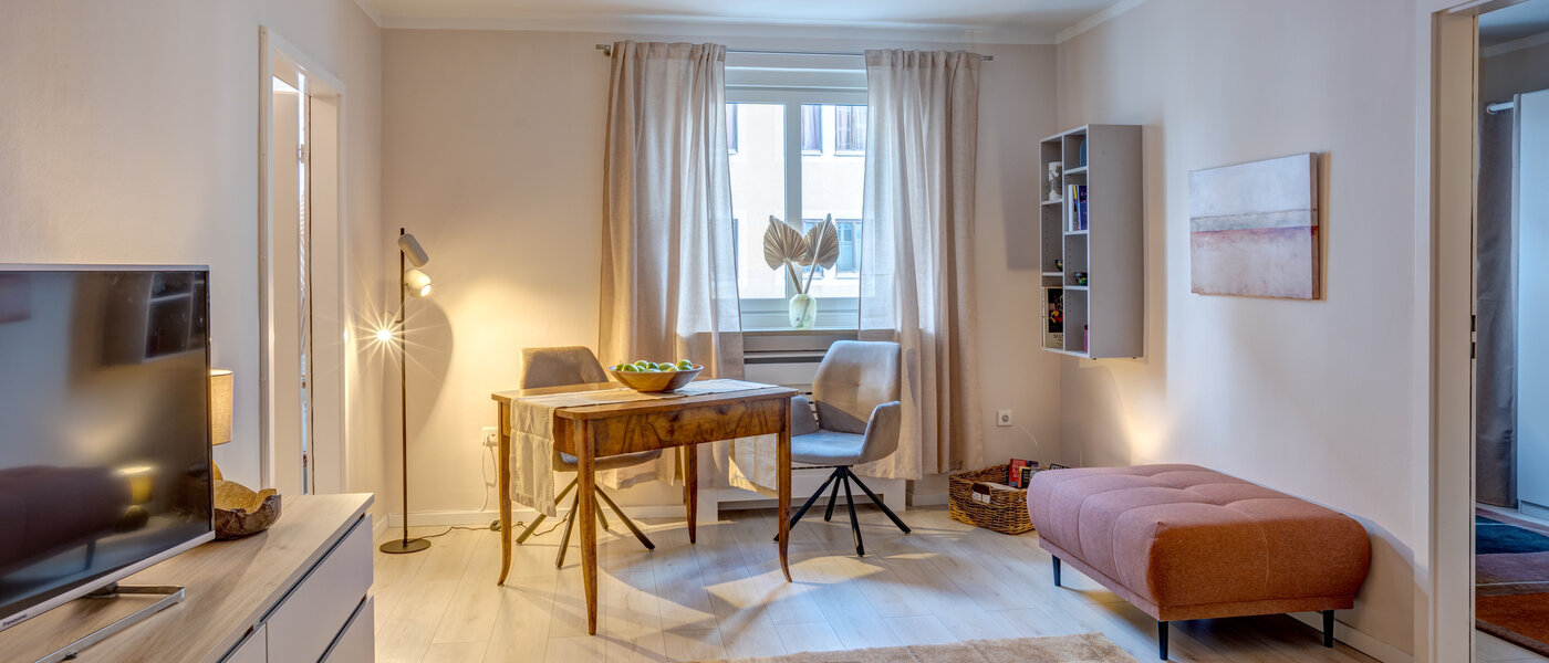 apartamento München Schwabing (links der Leopoldstraße) 01 sala de estar 3177