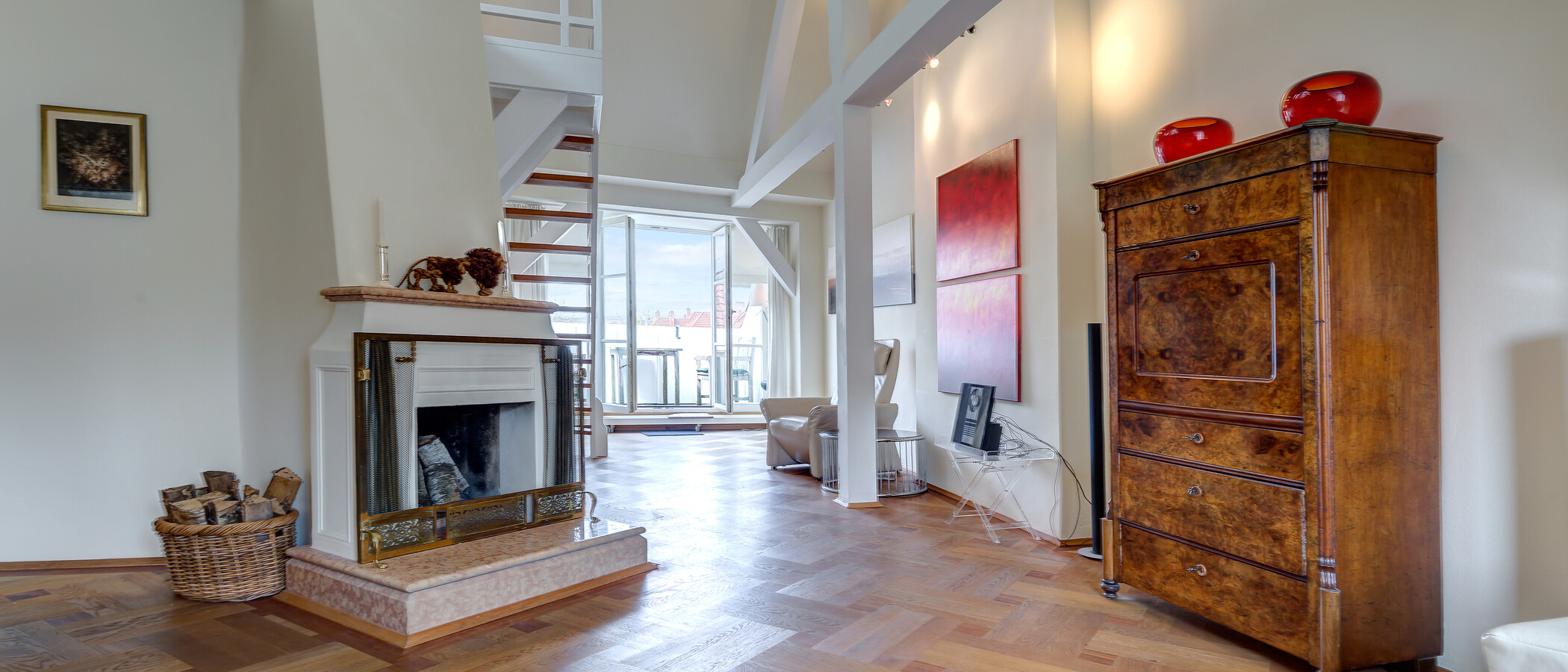 piso con galería München Schwabing (links der Leopoldstraße) 02 salón 3679