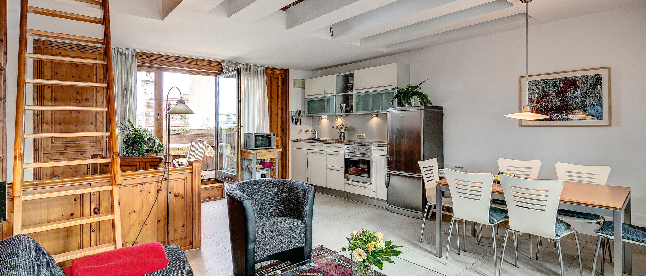 ático con terraza München Gärtnerplatzviertel 02 salón 4036