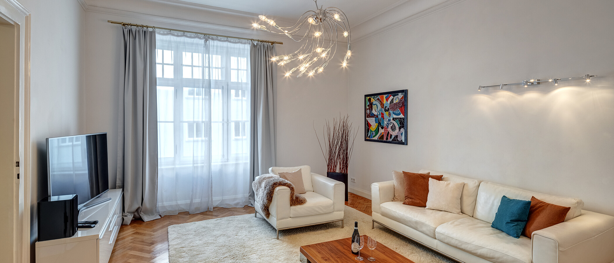 apartamento München Maxvorstadt - Rund um den Josephsplatz 02 sala de estar 4242