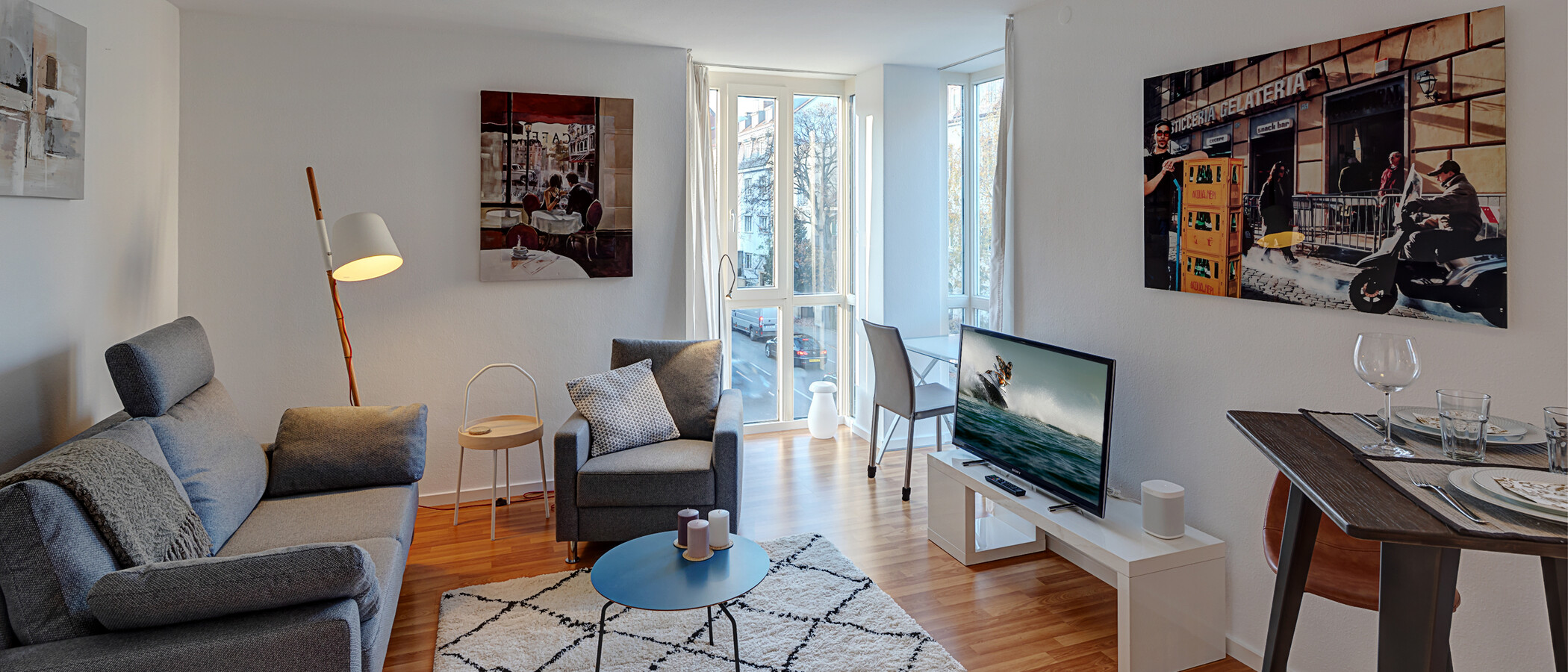 apartamento München Schwabing (rechts der Leopoldstraße) 02 zona de día  4338