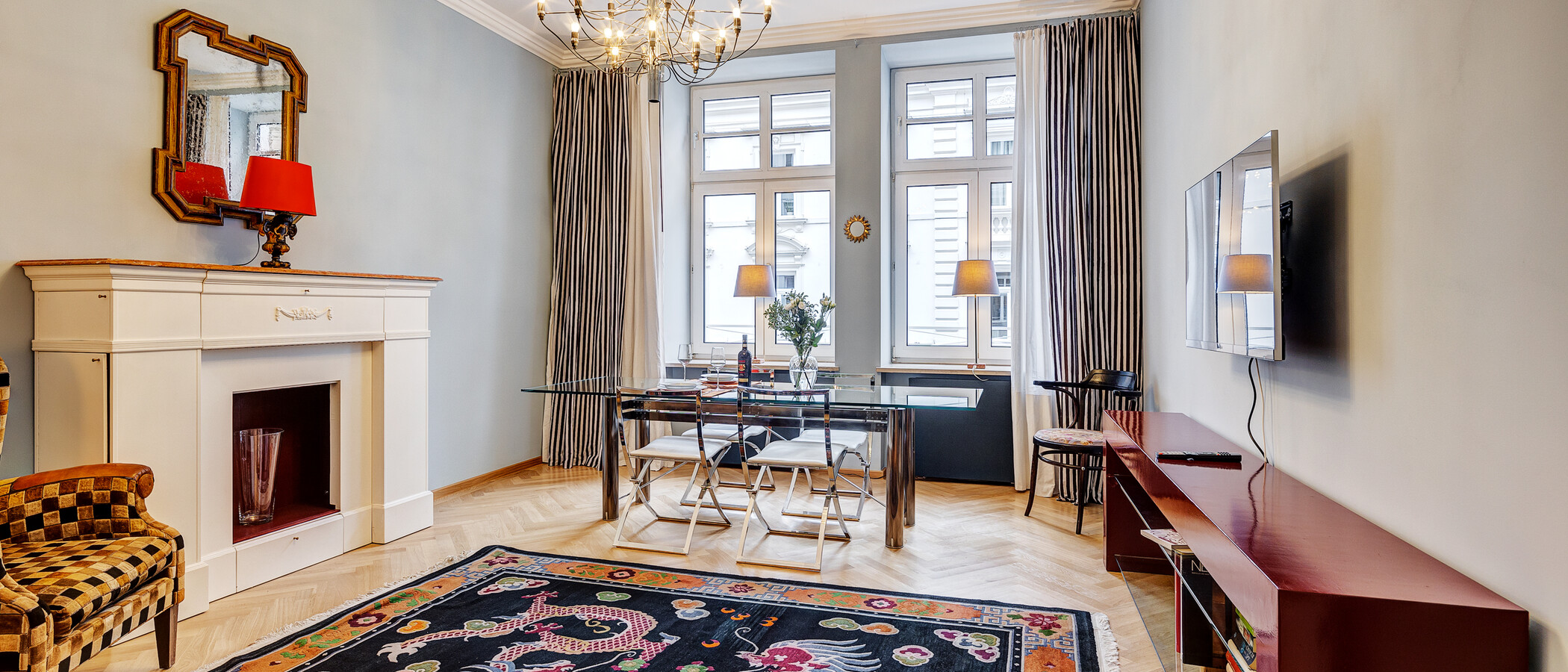 apartamento München Lehel 01 sala de estar 4375