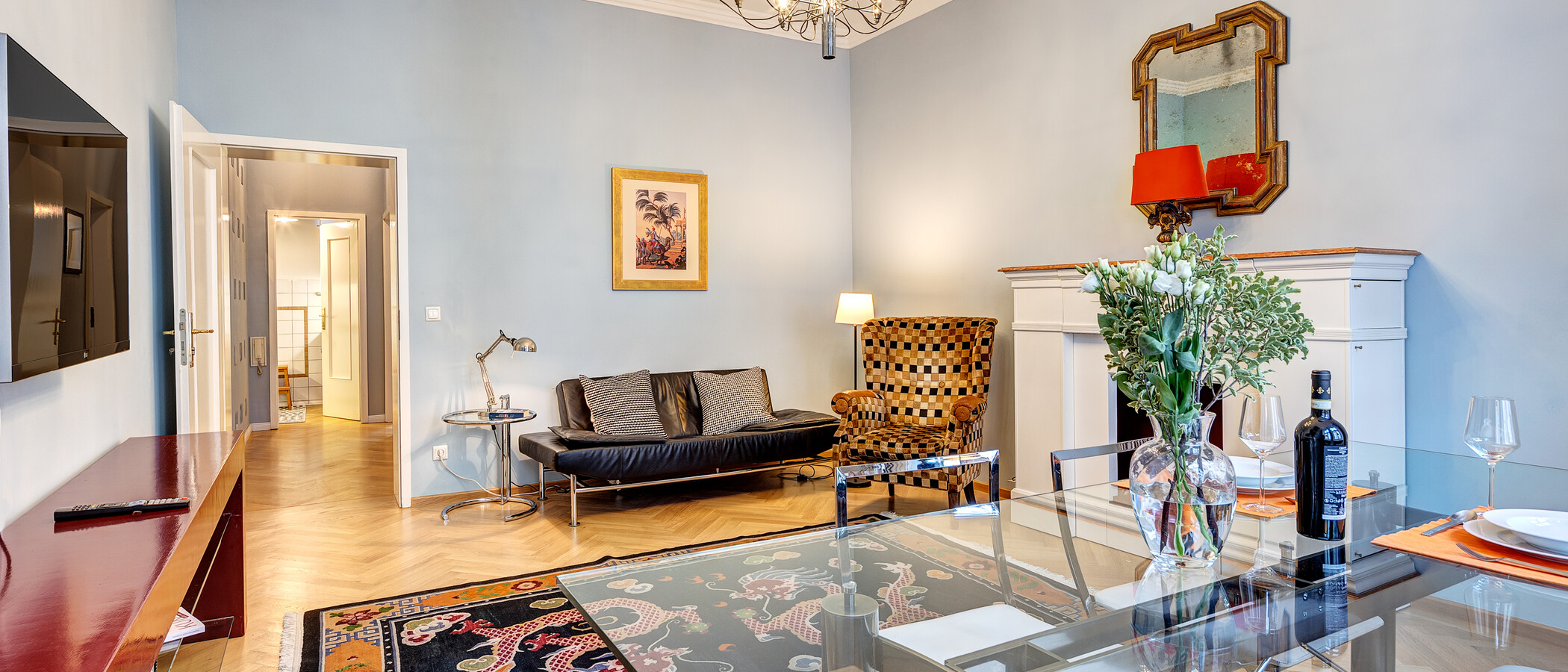 apartamento München Lehel 02 sala de estar 4375