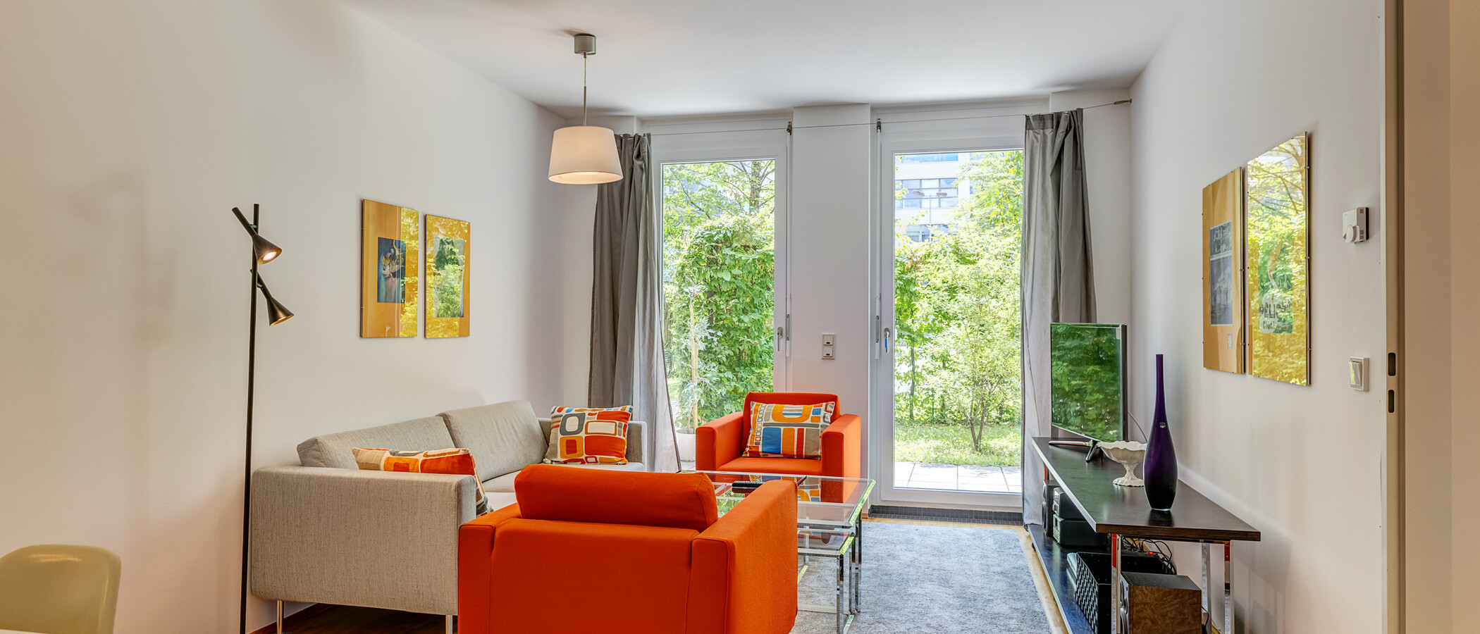 piso con jardín München Schwanthalerhöhe 01 zona de día  4454