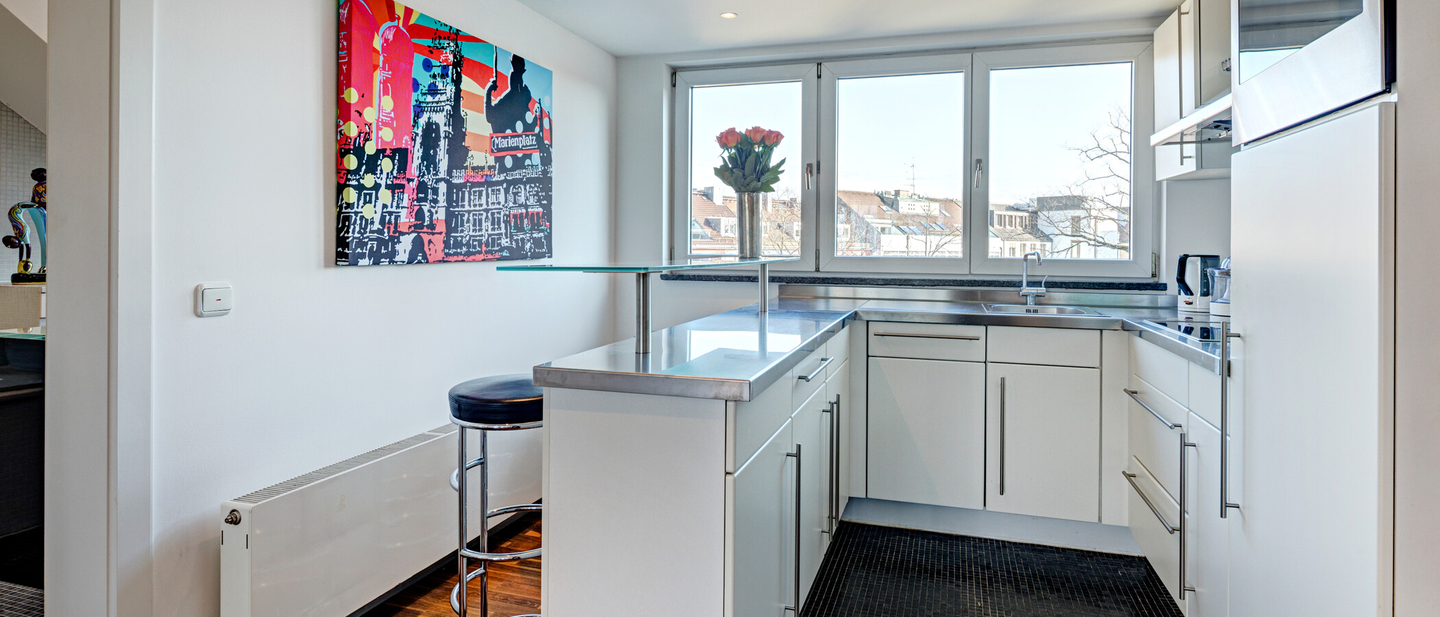 ático con terraza München Maxvorstadt 03 cocina 5221
