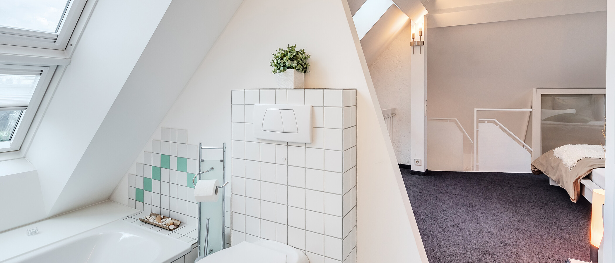 piso con galería München Westend 04 baño 5354