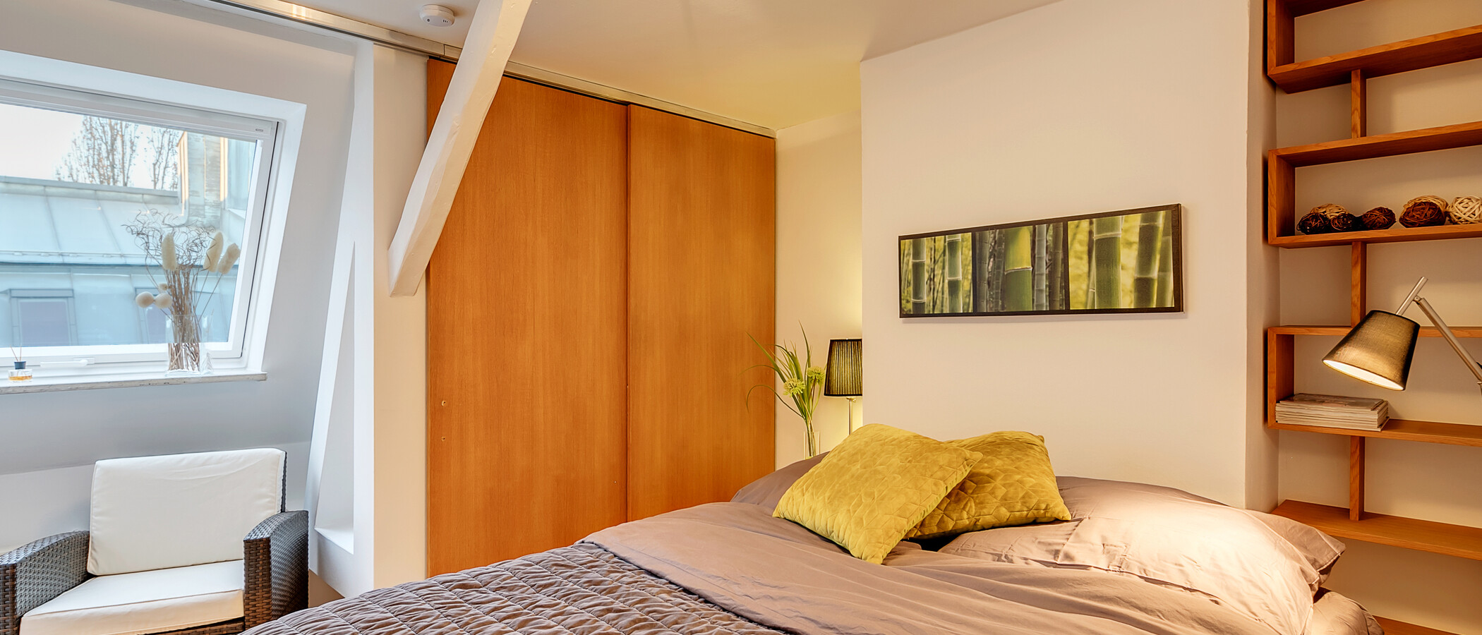 ático con terraza München Isarvorstadt 01 dormitorio 5524