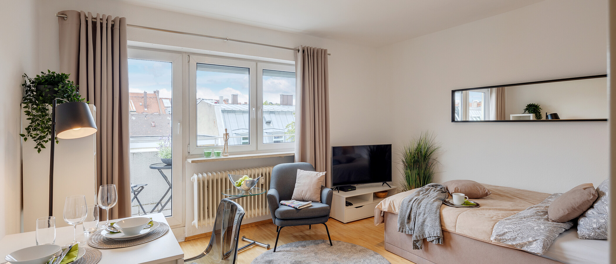 apartamento München Glockenbachviertel 01 zona de día  5936
