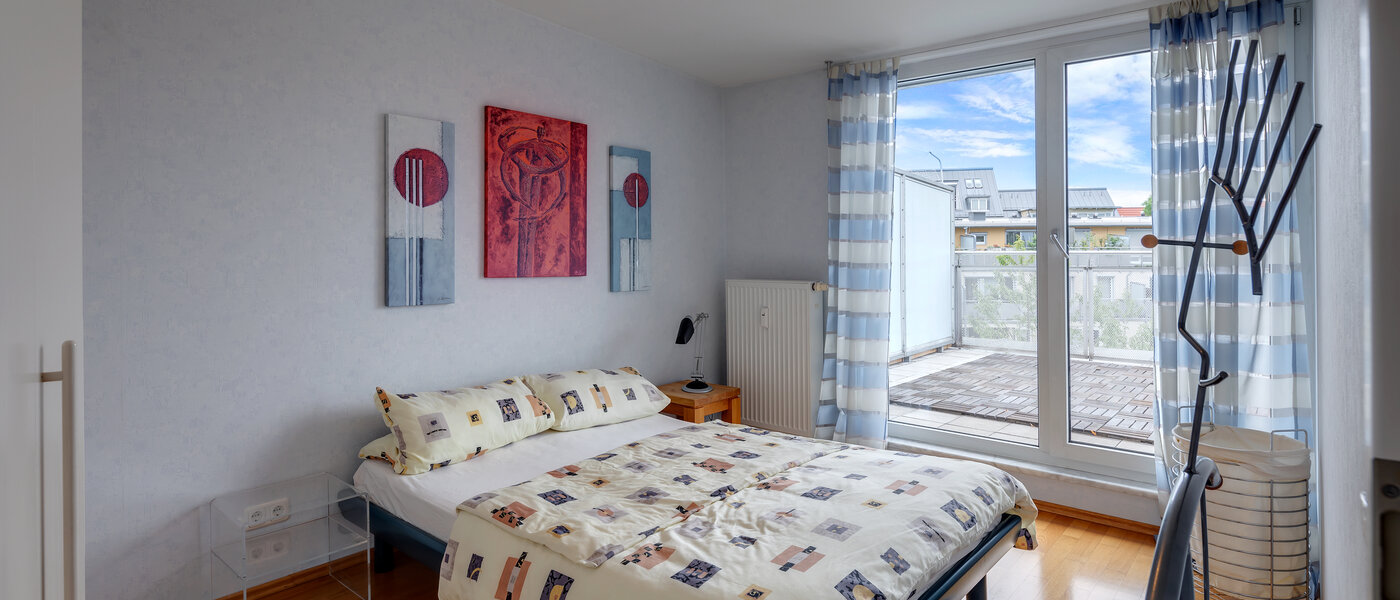 ático con terraza München Sendling-Westpark 01 dormitorio 5946