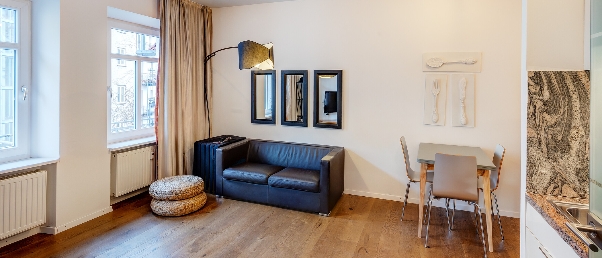 apartamento München Glockenbachviertel 02 zona de día  6366