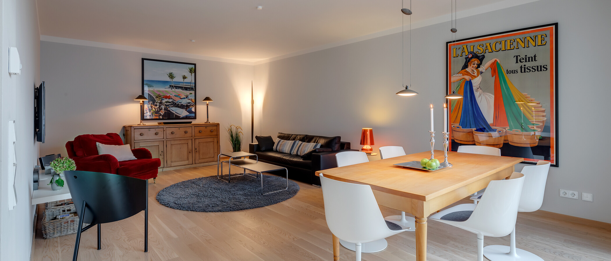 apartamento München Maxvorstadt 01 zona de día  6679