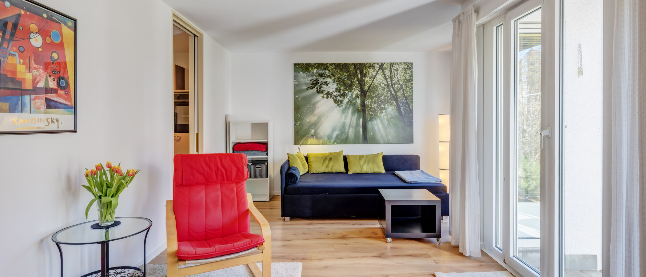 piso con jardín München Neuhausen 01 zona de día  6696