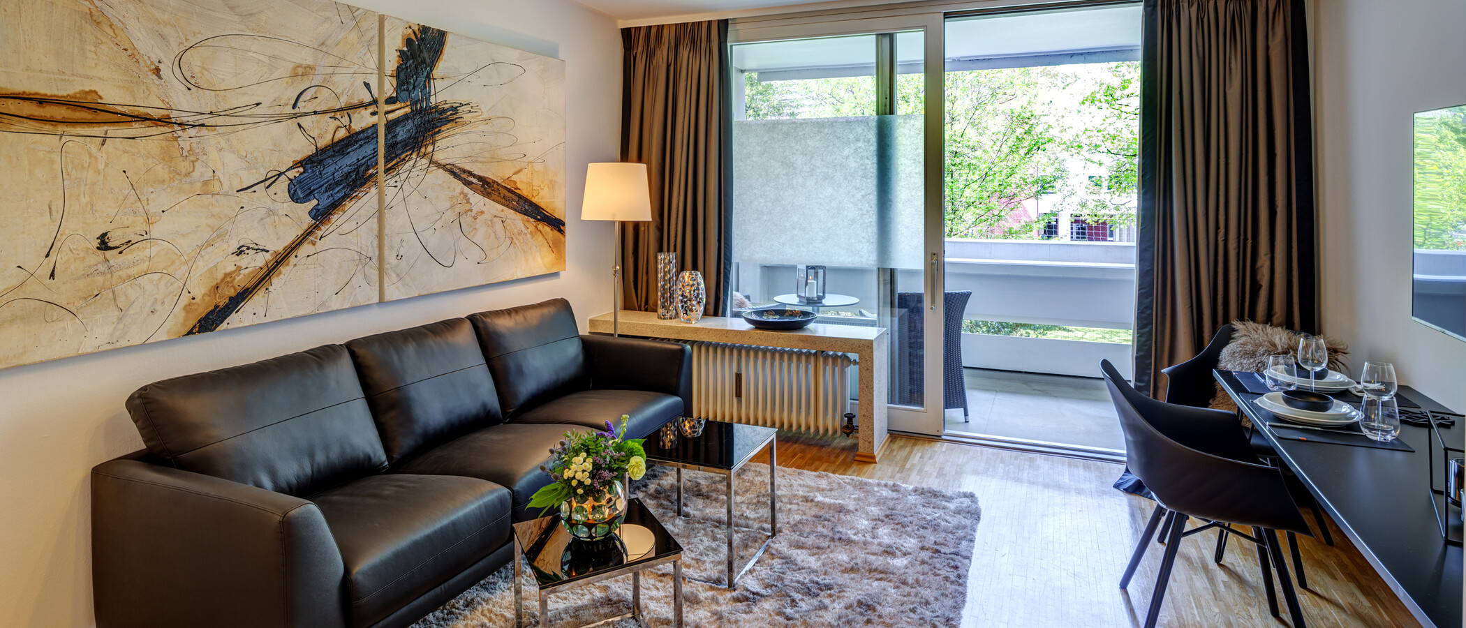 apartamento München Arabellapark 01 zona de día  6700