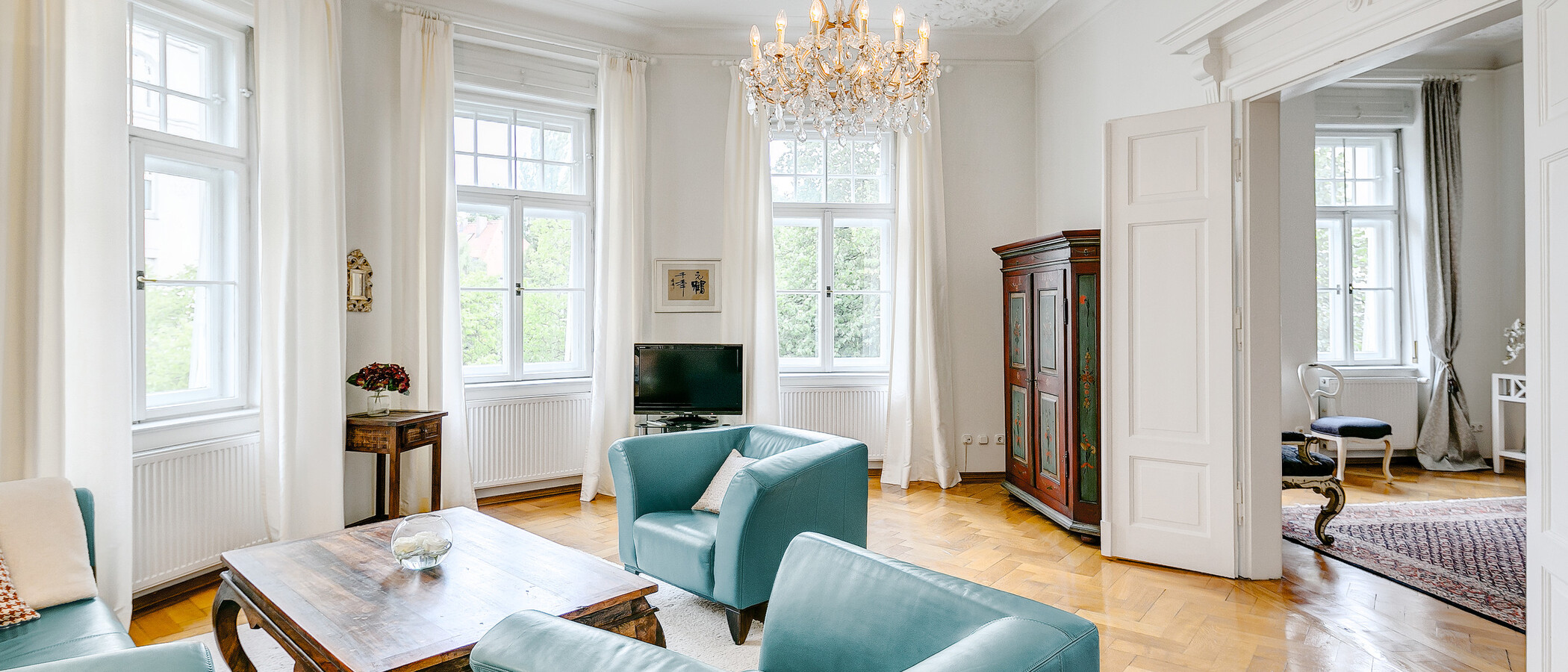apartamento München Altbogenhausen 01 sala de estar 681