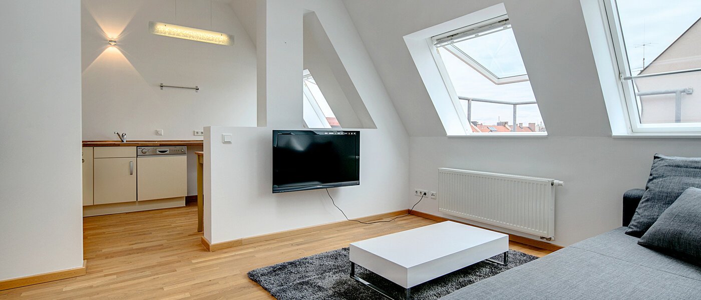 ático München Neuhausen 02 salón 7084