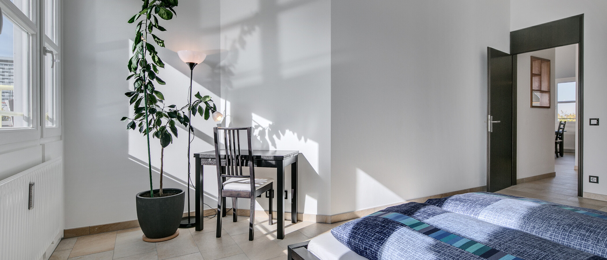 ático con terraza München Arabellapark 03 dormitorio 7279