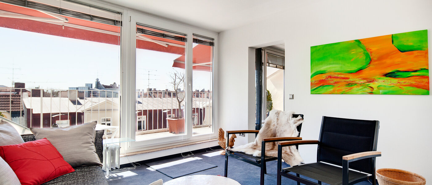 ático con terraza München Schwabing-West (rund um den Hohenzollernplatz) 04 salón 7704
