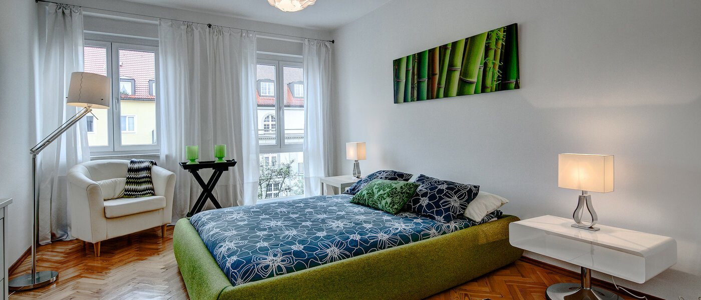 apartamento München Schwabing (links der Leopoldstraße) 01 dormitorio 7776