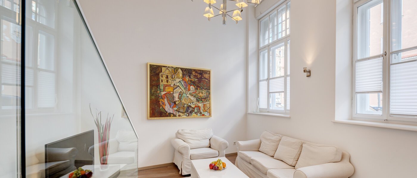 piso con galería München Maxvorstadt 02 zona de día  8163