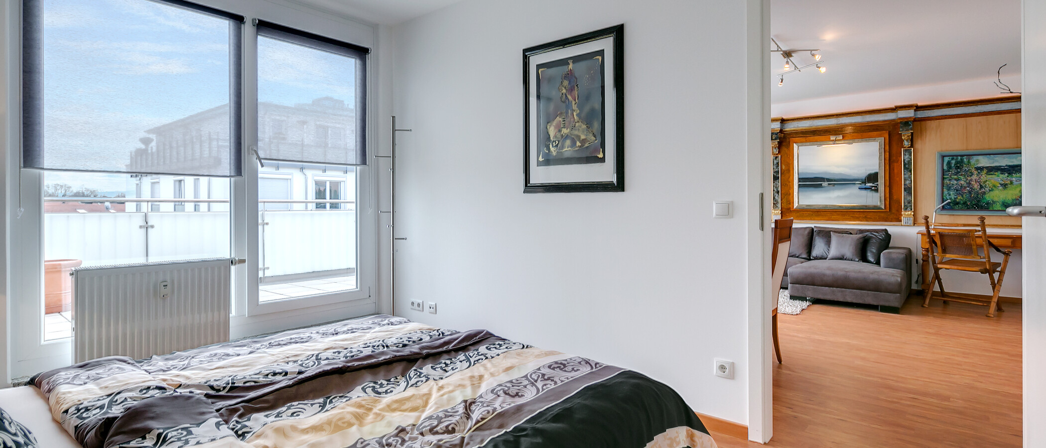 ático con terraza München Bogenhausen 02 dormitorio 8467