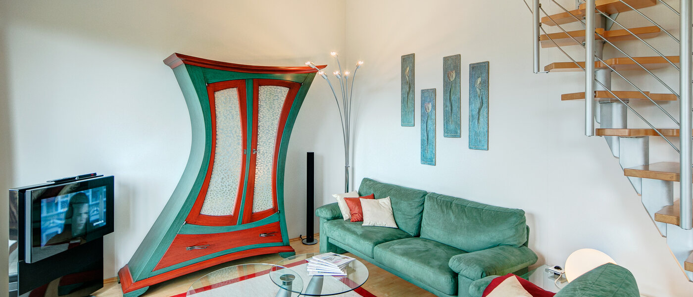 piso con galería München Moosach 02 salón 8607