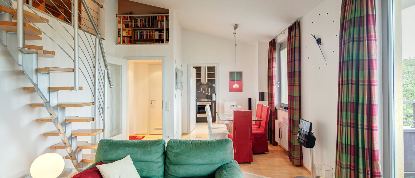 piso con galería München Moosach 03 salón 8607