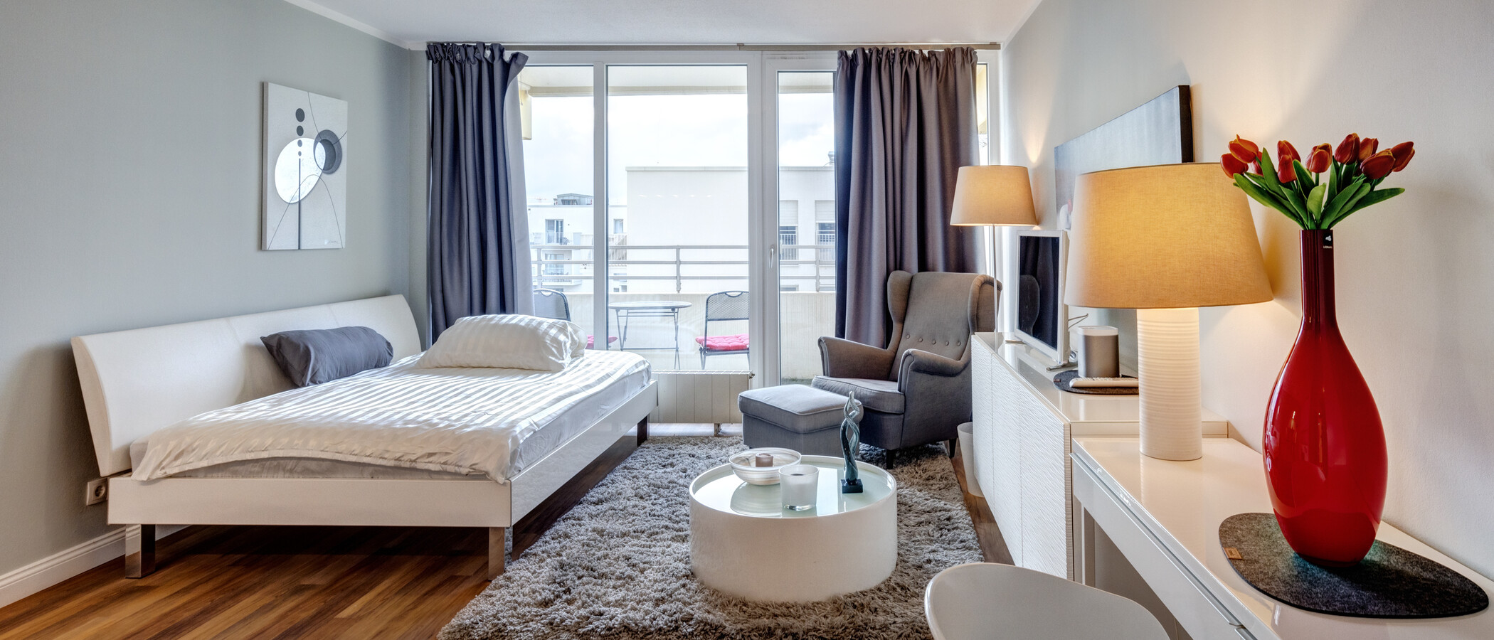 apartamento München Schwabing-Nord (zw. Leopoldstraße & Englischen Garten) 03 zona de día  8728