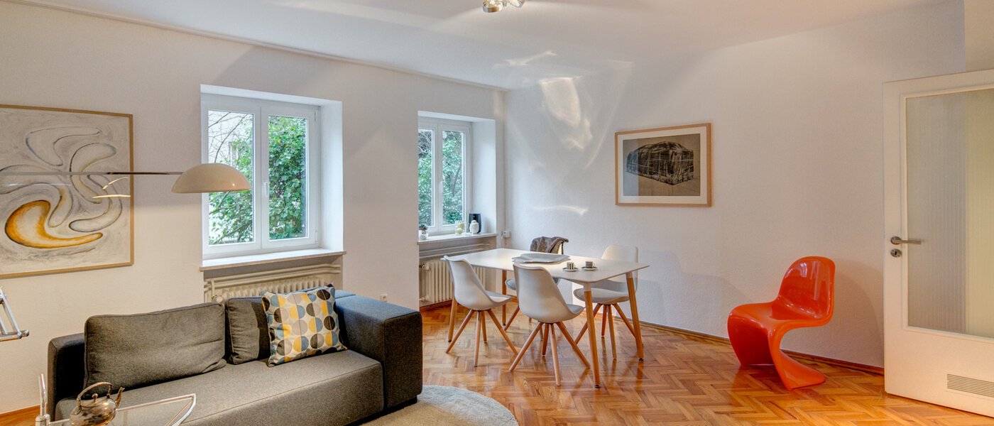 apartamento München Schwabing (links der Leopoldstraße) 01 salón 9173