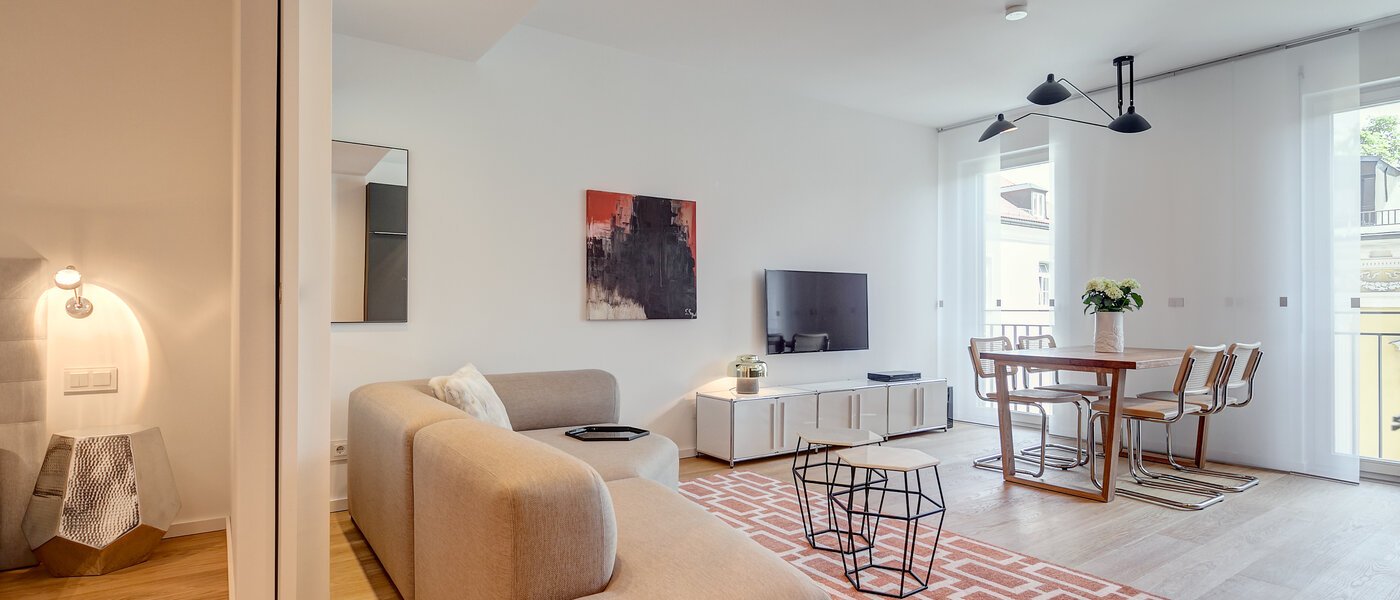 apartamento München Schwabing (rechts der Leopoldstraße) 03 salón 9521