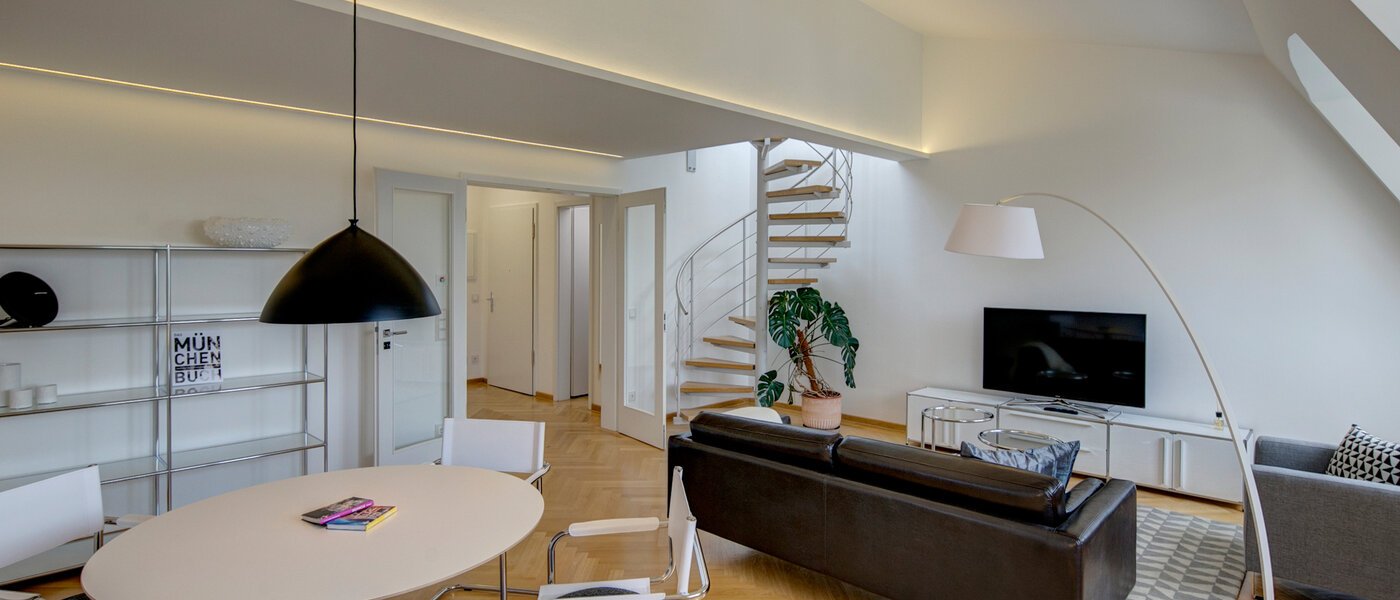 ático con terraza München Schwabing-Nord (zw. Belgrad- & Leopoldstraße) 04 salón 9584