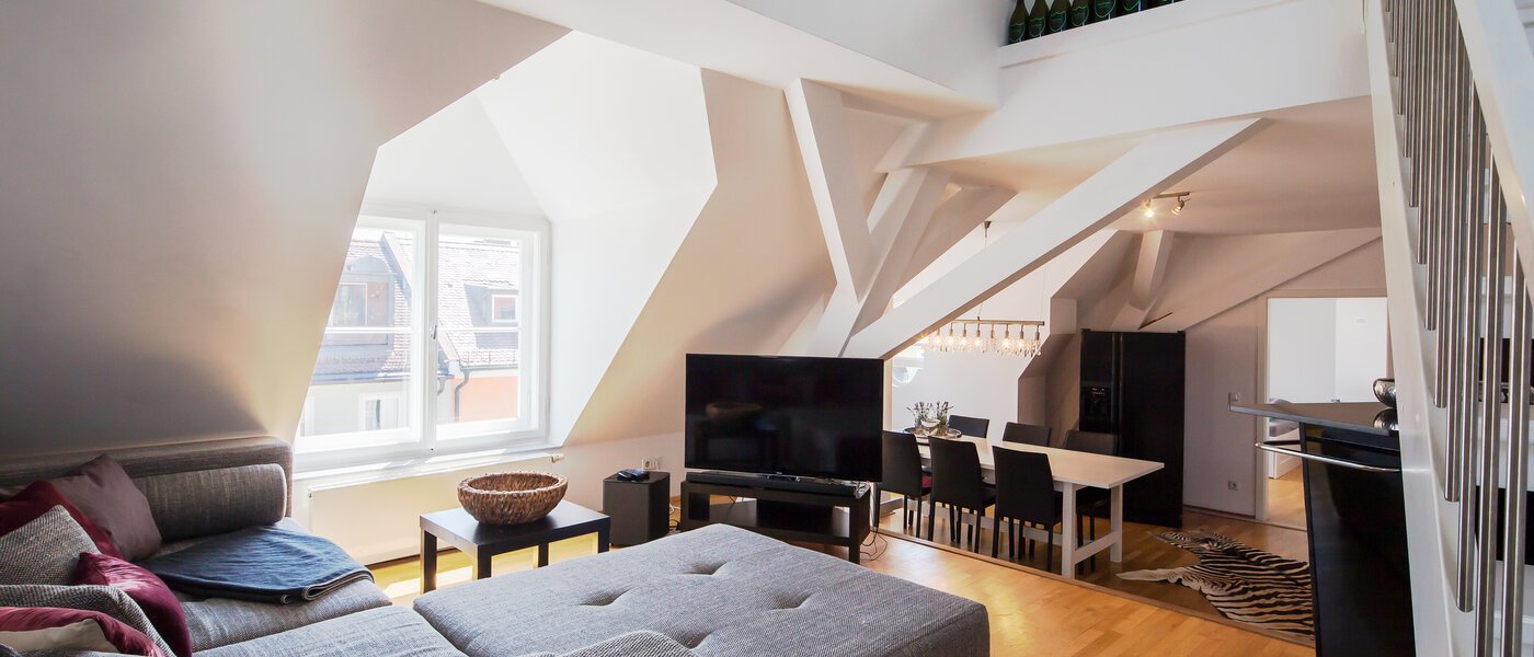 ático con terraza München Maxvorstadt - Universitätsviertel 02 salón 9606