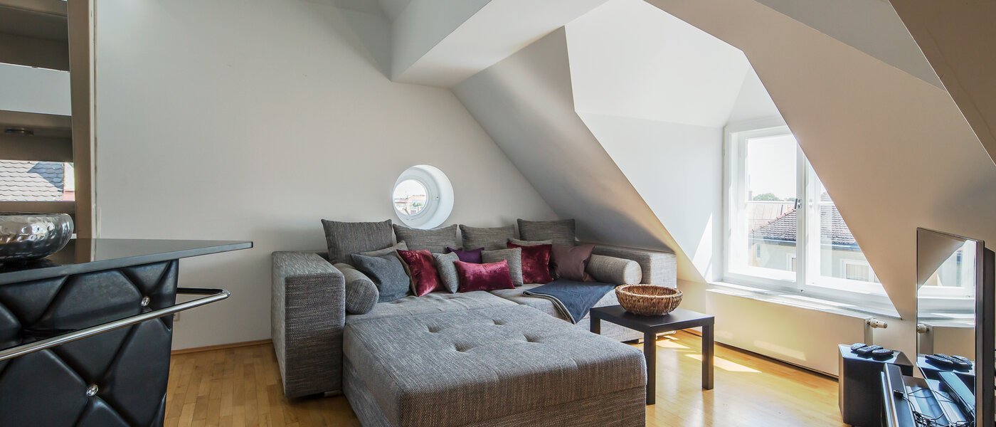 ático con terraza München Maxvorstadt - Universitätsviertel 04 salón 9606