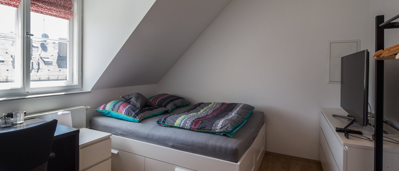 ático con terraza München Maxvorstadt - Universitätsviertel 01 2. dormitorio 9606