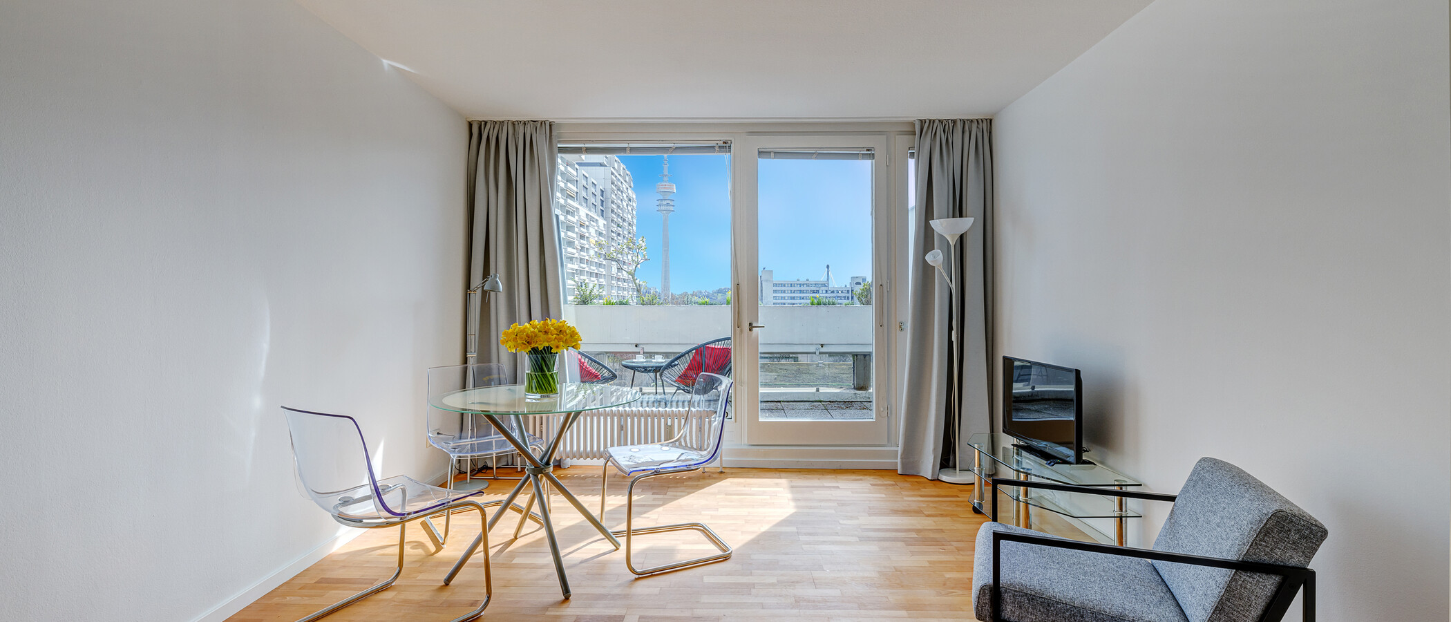 apartamento München Olympiadorf 01 zona de día  9781