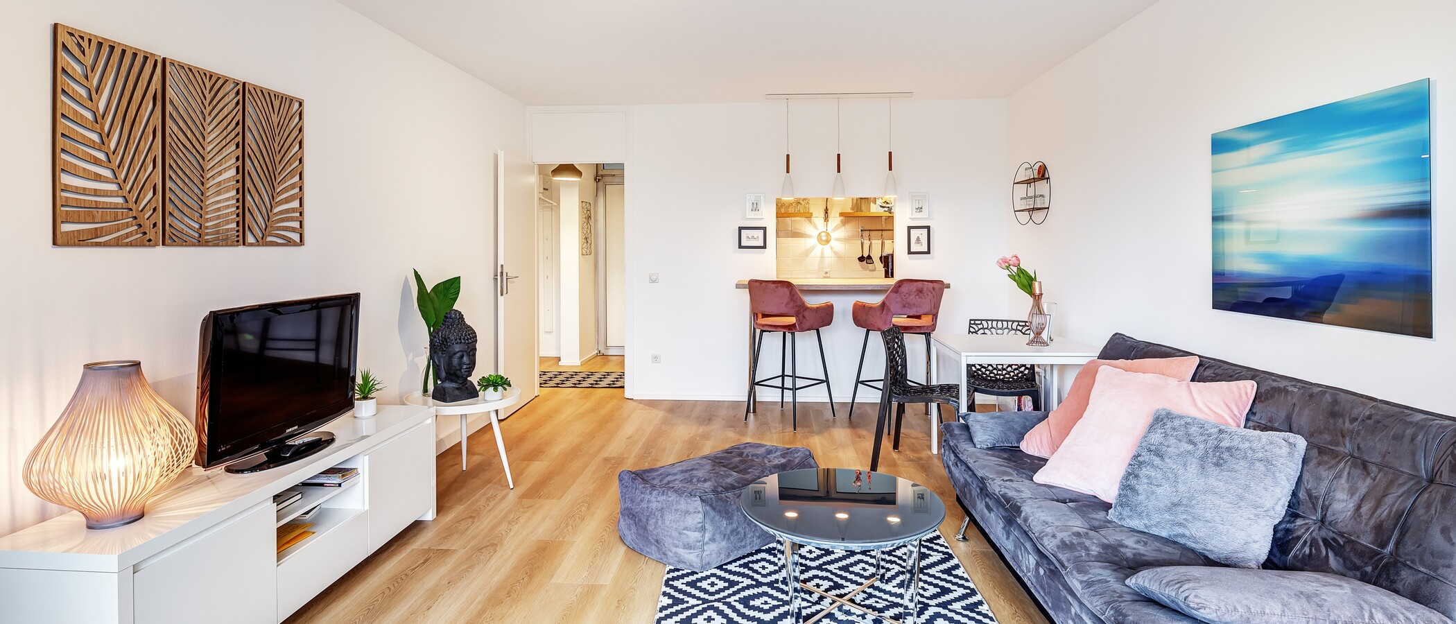 apartamento München Schwabing-Nord (zw. Leopoldstraße & Englischen Garten) 01 zona de día  9789