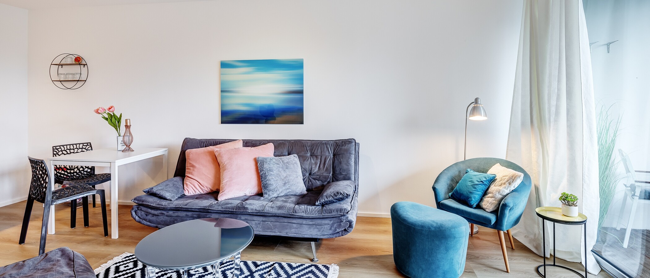 apartamento München Schwabing-Nord (zw. Leopoldstraße & Englischen Garten) 03 zona de día  9789