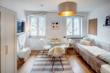 Luminoso y bonito apartamento de 1 habitación en Munich-Nymphenburg