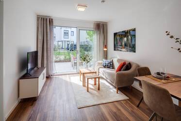 Edificio trasero: apartamento en planta baja con terraza
