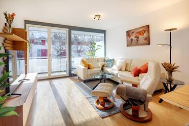 Apartamento céntrico pero tranquilo de 2,5 habitaciones con un gran balcón.