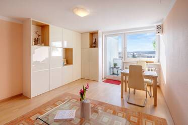 Vivir en el séptimo piso con vistas panorámicas.