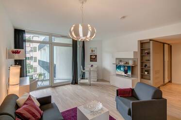 Hochwertige 1,5-Zimmer-Wohnung, ruhig, Balkon und Concierge 