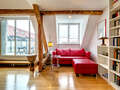 piso con galería München Schwabing (links der Leopoldstraße) 02 zona de día  1090