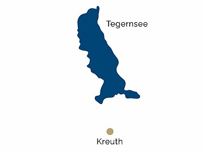 Mapa del distrito de la región de Tegernsee