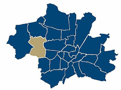 Ubicación del barrio de Obermenzing en Múnich