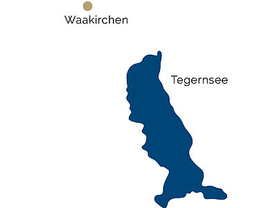 Mapa de la región Tegernsee