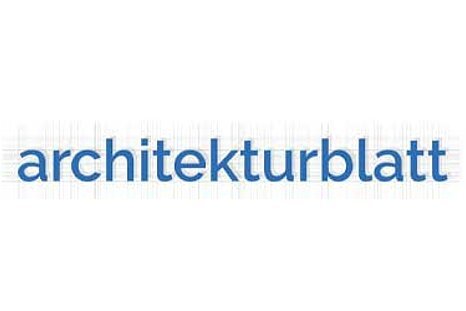 Zu sehen ist das blaue Logo von architekturblatt
