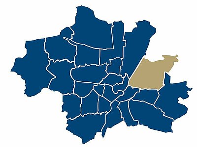 Ubicación del barrio Zamdorf en Múnich