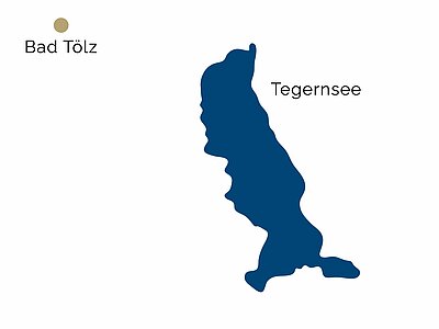 Mapa del distrito de la región de Tegernsee