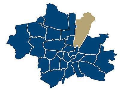 Ubicación del barrio de Freimann en Múnich